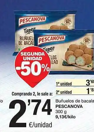 SPAR Fragadis Buñuelos De Bacalao Pescanova oferta