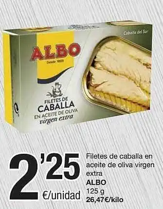 SPAR Fragadis Filetes De Caballa En Aceite De Oliva Virgen Extra Albo oferta