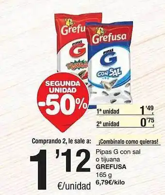 SPAR Fragadis Pipas G Con Sal O Tijuana Grefusa oferta