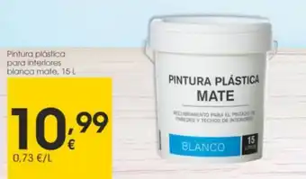 Eroski Pintura Plástica Para Interiores Blanca Mate, 15 L oferta