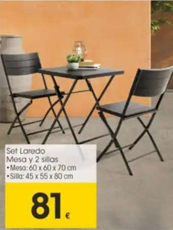 Eroski Set Laredo Mesa y 2 Sillas oferta