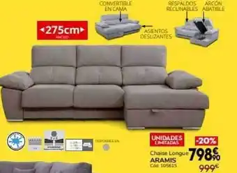 Conforama Chaise Longue Aramis oferta