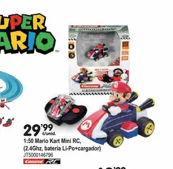 Juguetoon 1:50 Mario Kart Mini Rc (2.4ghz, Bateria Li-po+cargador) oferta