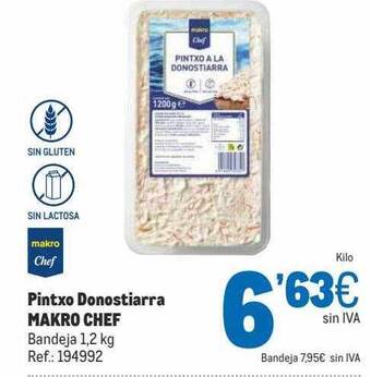 Makro Pintxo Donostiarra Makro Chef oferta