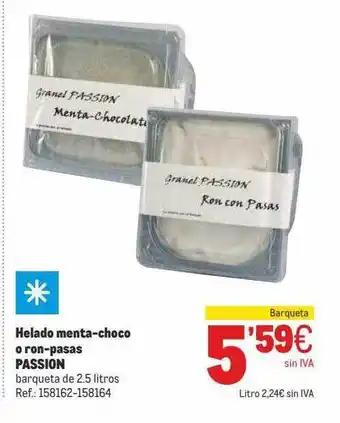 Makro Helado Menta-choco O Ron-pasas Passion oferta
