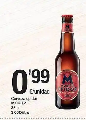 SPAR Fragadis Cerveza Epidor Moritz oferta