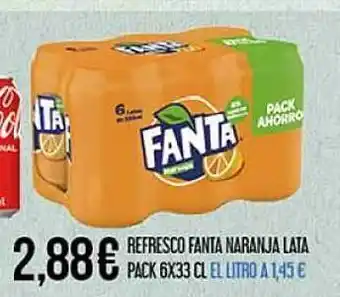 Claudio Refresco Fanta Naranja Lata Pack 6 X 33cl oferta