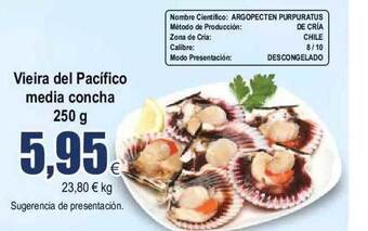 FROIZ Vieira Del Pacifico Media Concha oferta