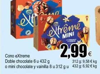 FROIZ Cono Extreme Doble Chocolate O Mini Chocolate Y Vainilla oferta