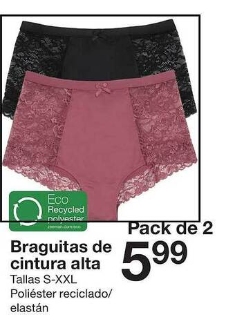 Zeeman Braguitas De Cintura Alta oferta