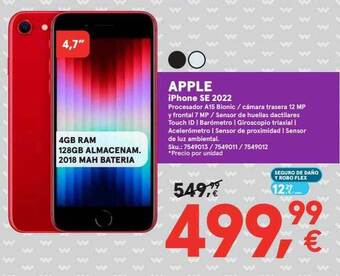Worten Apple Iphone Se 2022 oferta