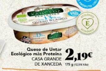 Gadis Queso De Untar Ecológico Más Proteina Casa Grande De Xanceda oferta