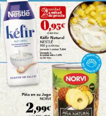 Gadis Kéfir Natural Nestlé O Piña En Su Jugo Norvi oferta