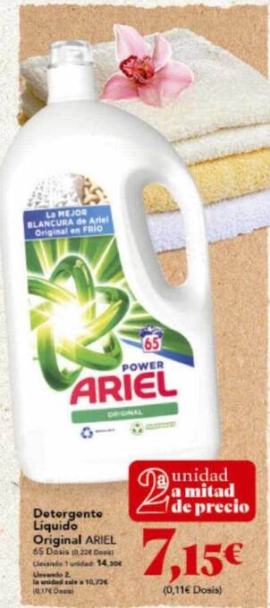 Gadis Detergente Líquido Original Ariel oferta
