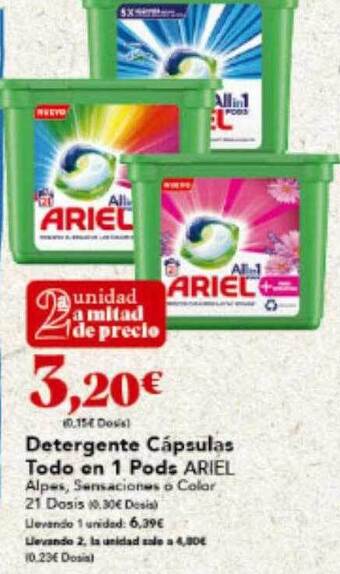 Gadis Detergente Cápsulas Todo En 1 Pods Ariel oferta