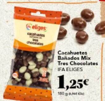 Gadis Cacahuetes Bañados Mix Tres Chocolates Ifa Eliges oferta