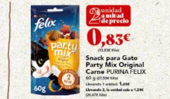 Gadis Snack Para Gato Party Mix Original Carne Purina Felix oferta