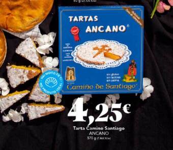 Tarta Camino Santiago Ancano