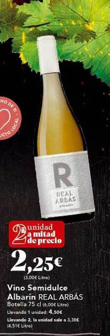 Gadis Vino Semidulce Albarín Real Arbás oferta