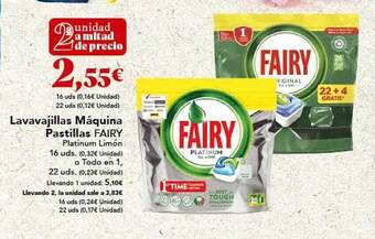 Gadis Lavavajillas Máquina Pastillas Fairy oferta