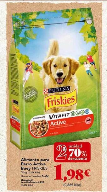 Gadis Alimento Para Perro Active Buey Friskies oferta