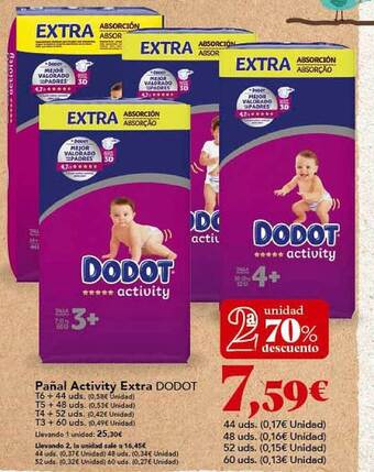 Gadis Pañal Activity Extra Dodot oferta