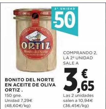 Hipercor 2a Unidad -50% Bonito Del Norte En Aceite De Oliva Ortiz oferta