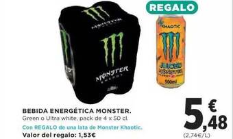 Hipercor Bebida Energética Monster oferta