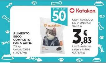 Hipercor 2a Unidad -50% Alimento Seco Completo Para Gato oferta