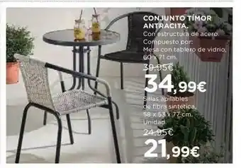 Hipercor Conjunto Tímor Antracita oferta
