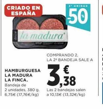 Hipercor 2a Unidad -50% Hamburguesa La Madura La Finca oferta