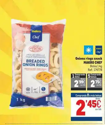 Makro Onions Rings Snack Makro Chef oferta