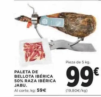 Hipercor Paleta De Bellota Ibérica 50% Raza Ibérica Jabu oferta