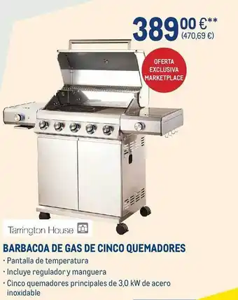 Makro Tarrington House Barbacoa De Gas De Cinco Quemadores oferta