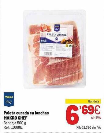 Makro Paleta Curada En Lonchas Makro Chef oferta