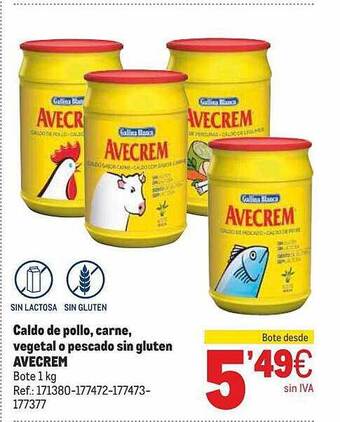 Makro Caldo De Pollo, Carne, Vegetal O Pescado Sin Gluten Avecrem oferta