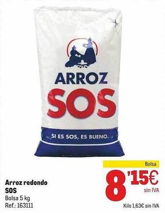 Makro Arroz Redondo Sos oferta