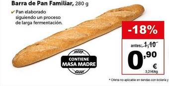 Masymas Barra De Pan Familiar oferta
