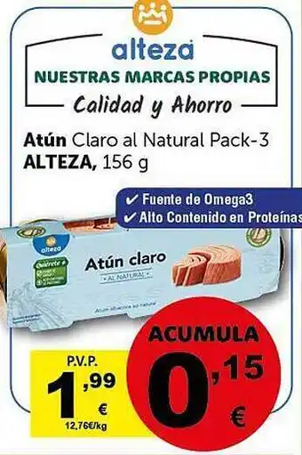 Masymas Atún Claro Al Natural Pack-3 Alteza oferta