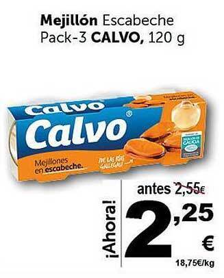 Masymas Mejillón Escabeche Pack-3 Calvo oferta