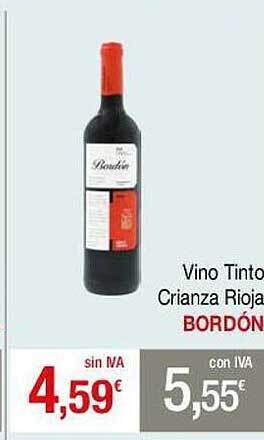 Masymas Vino Tinto Crianza Rioja Bordón oferta