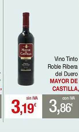 Masymas Vino Tinto Roble Ribera Del Duero Mayor De Castilla oferta