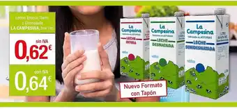 Masymas Leche Entera Semi O Desnatada La Campesina Brik Litro oferta