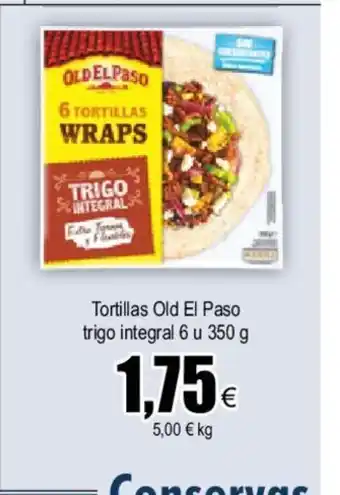 FROIZ Tortillas Old El Paso trigo integral 6 u 350g oferta