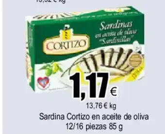 FROIZ Sardina Cortizo en aceite de oliva 12/16 piezas 85 g oferta