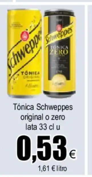 FROIZ Tónica Schweppes original o zero lata 33 cl u oferta