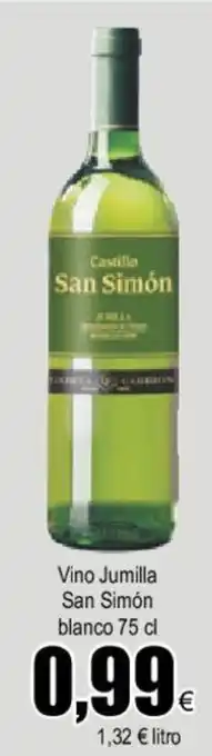 FROIZ San Simón Vino Jumilla blanco 75 cl oferta