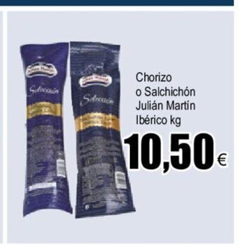 FROIZ Chorizo o Salchichón Julián Martin Ibérico kg oferta