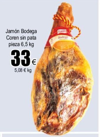 FROIZ Jamón Bodega Coren sin pata pieza 6,5 kg oferta