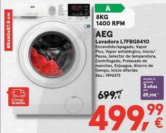 Worten Aeg Lavadora L7fbg8410 oferta